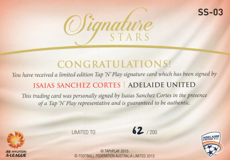 Isaias Sanchez back