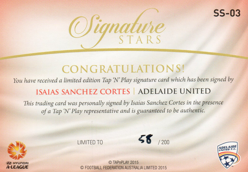 Isaias Sanchez back