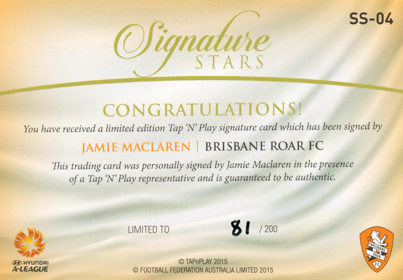 Jamie Maclaren back