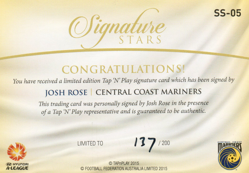 Josh Rose back