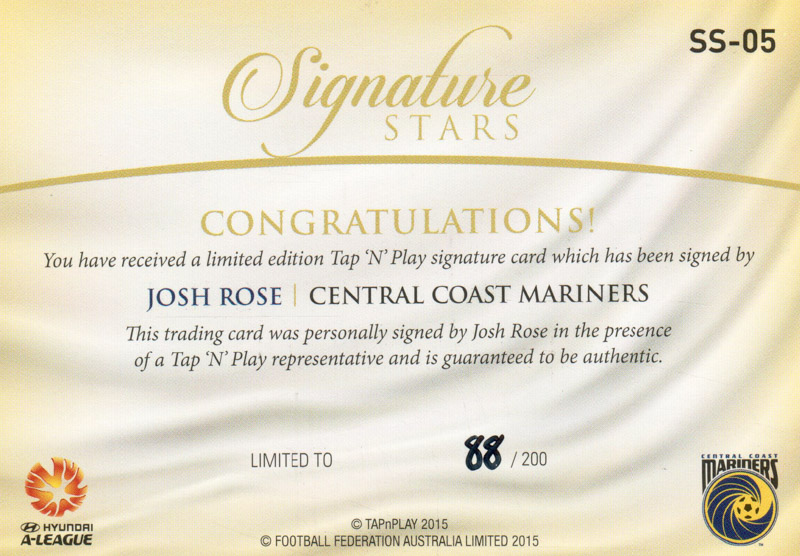 Josh Rose back