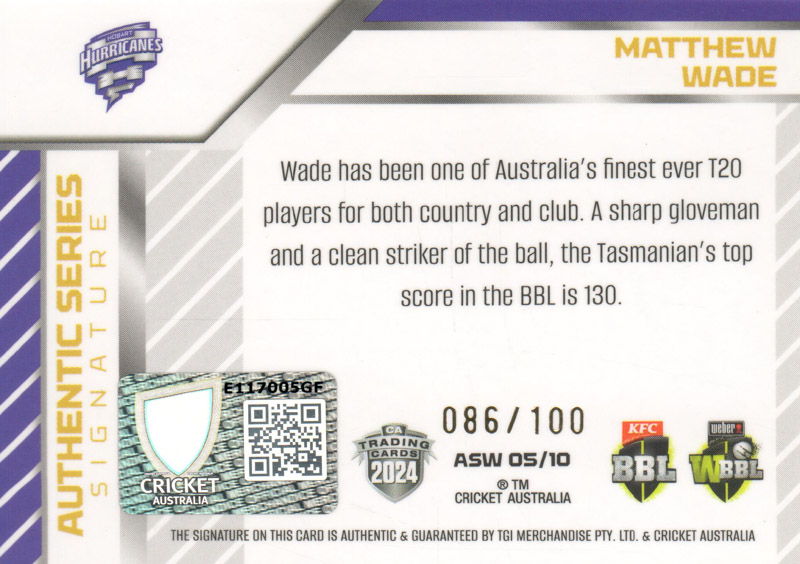 Matthew Wade back