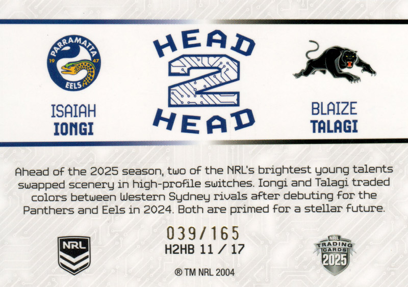 Isaiah Iongi & Blaize Talagi back