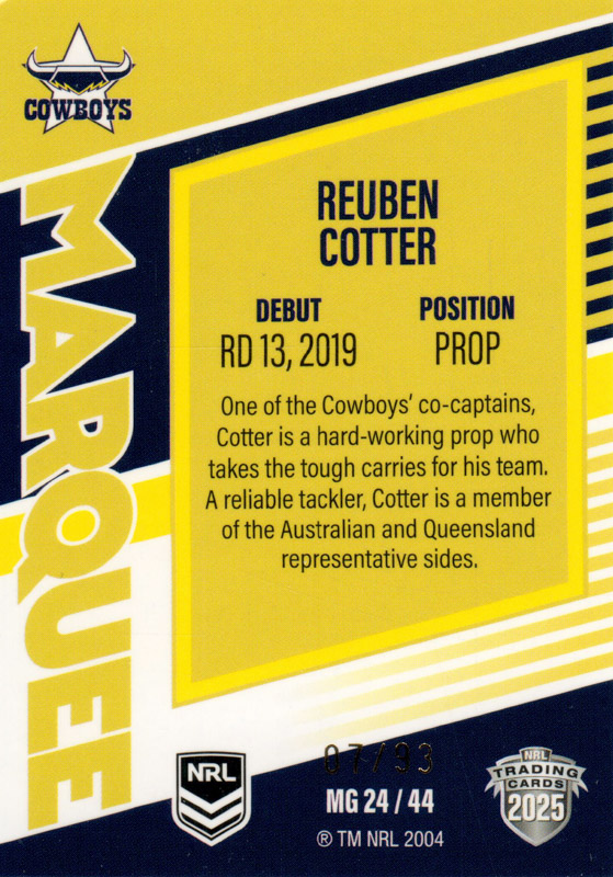 Reuben Cotter back