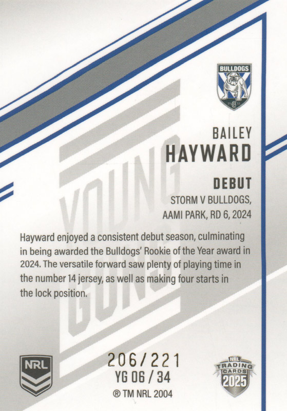 Bailey Hayward back
