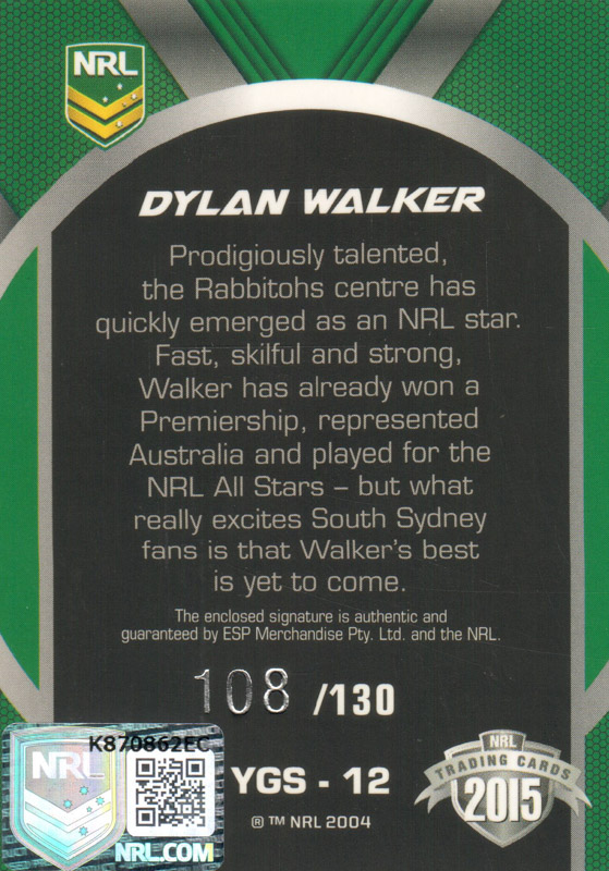 Dylan Walker back