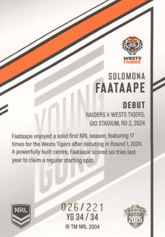Solomona Faataape back