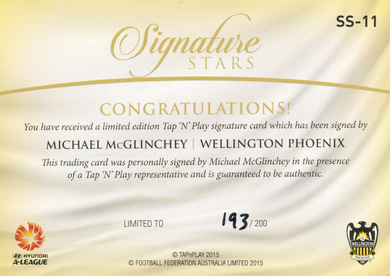 Michael McGlinchey back