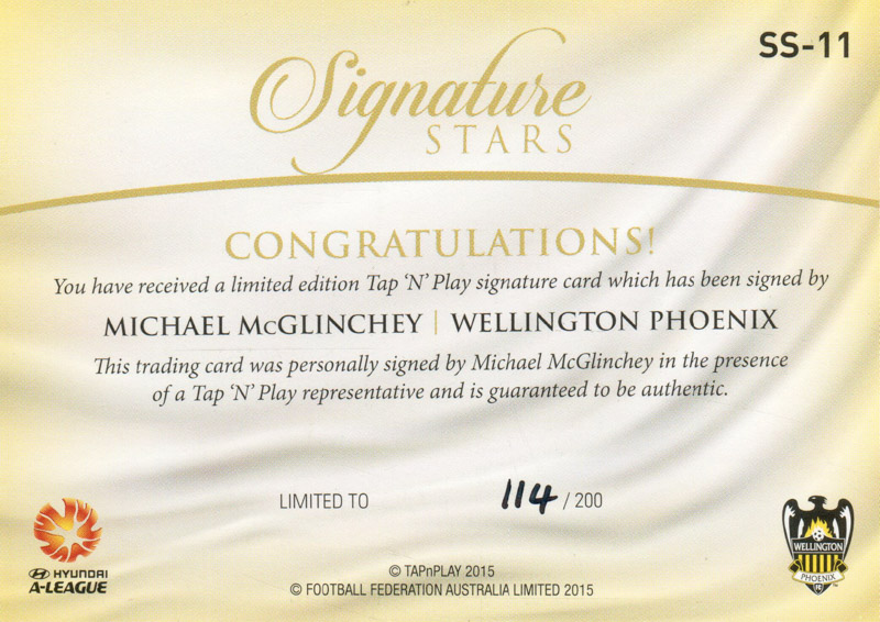 Michael McGlinchey back