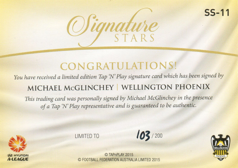 Michael McGlinchey back
