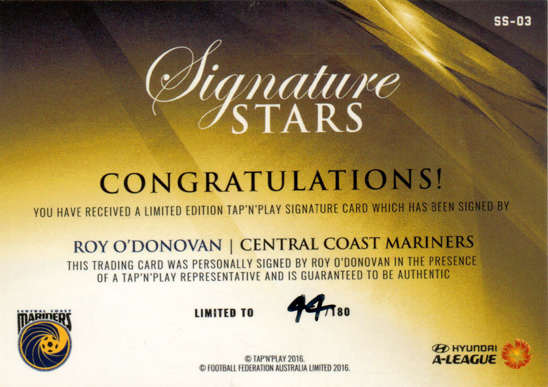 Roy O'Donovan back