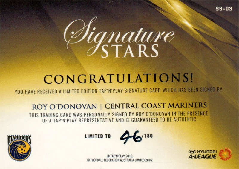 Roy O'Donovan back