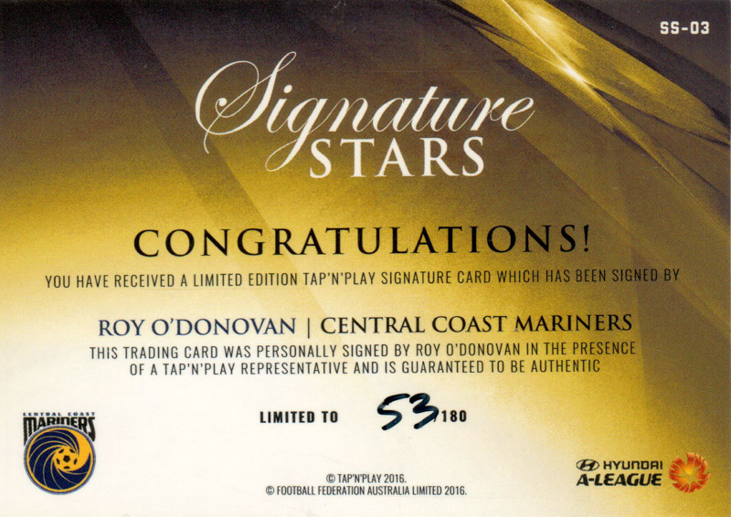 Roy O'Donovan back