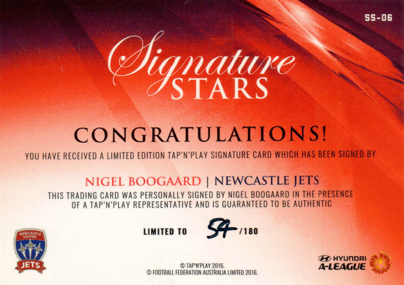 Nigel Boogaard back