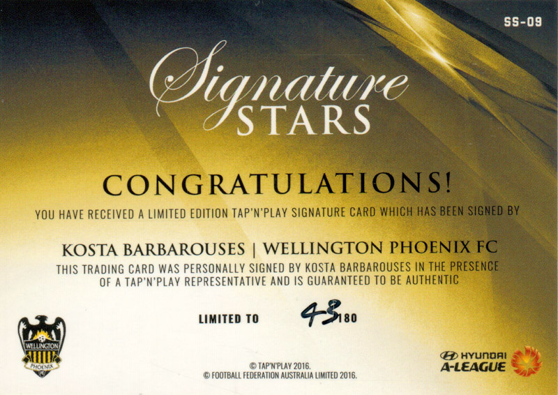 Kosta Barbarouses back