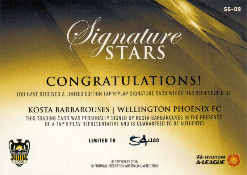Kosta Barbarouses back