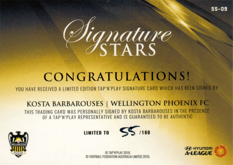 Kosta Barbarouses back