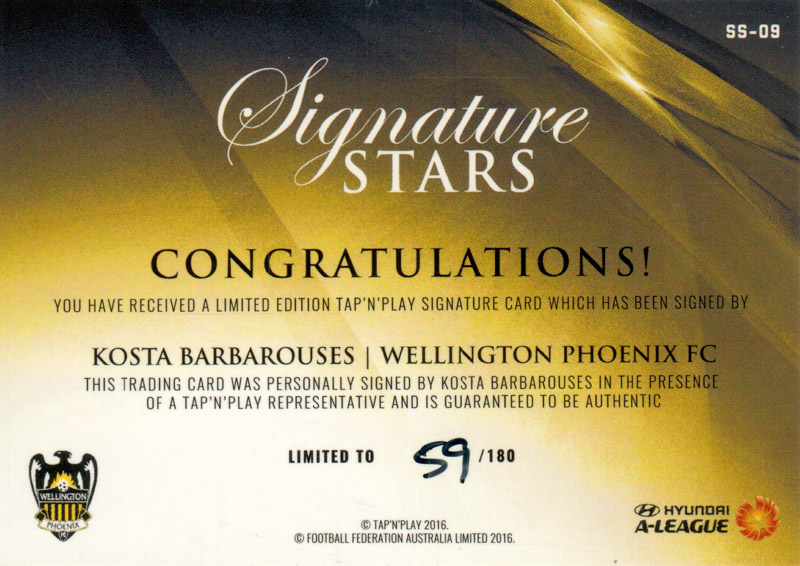 Kosta Barbarouses back
