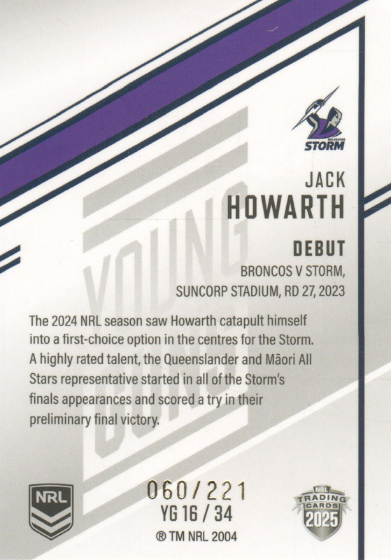 Jack Howarth back