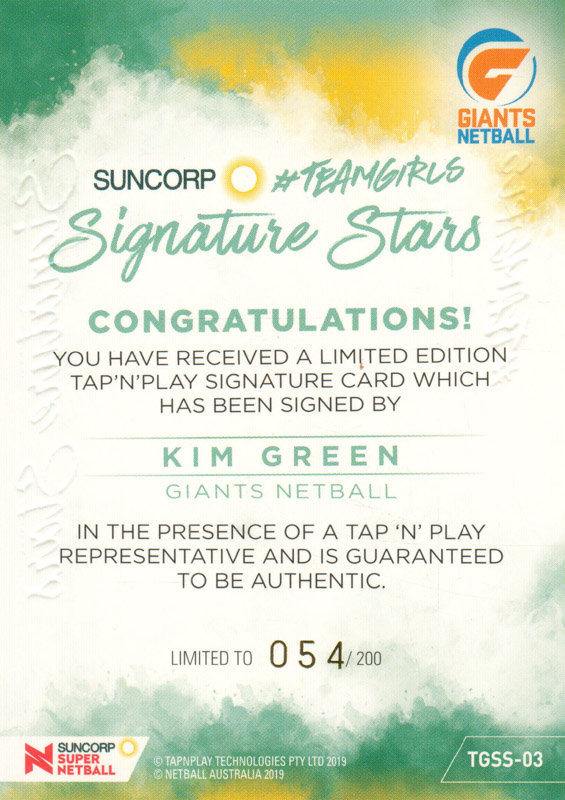 Kim Green back
