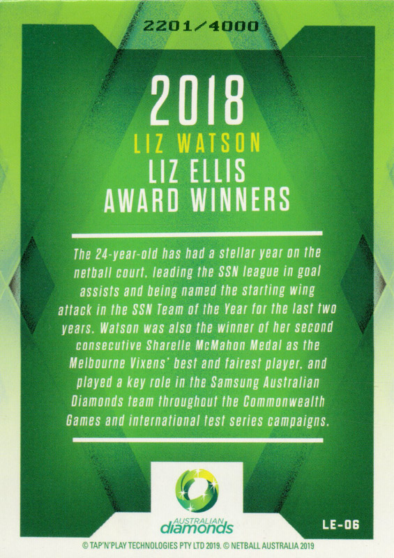 Liz Watson back