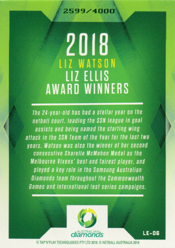 Liz Watson back