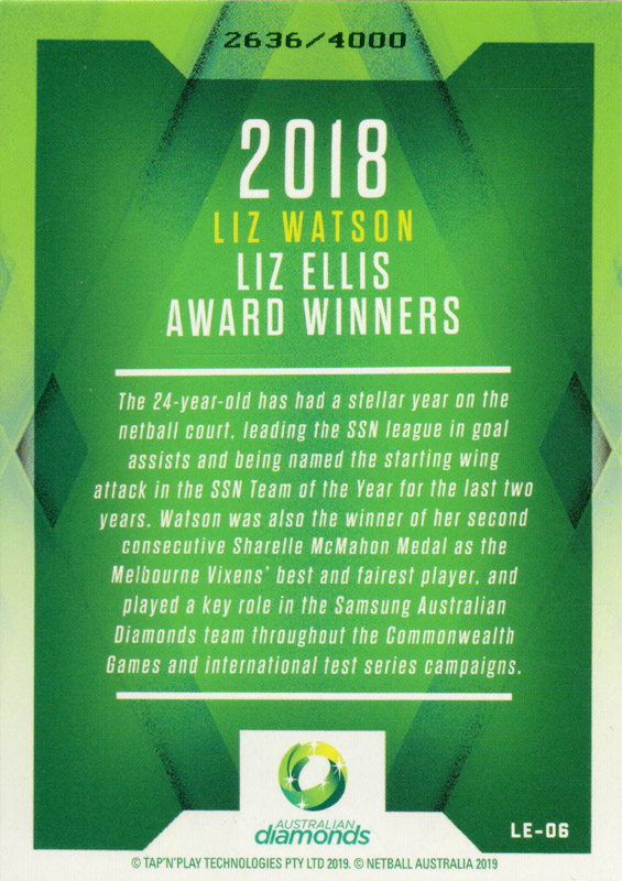 Liz Watson back