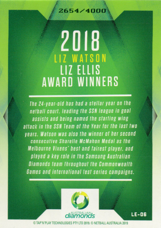Liz Watson back