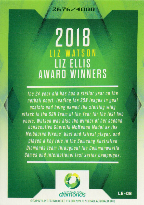 Liz Watson back