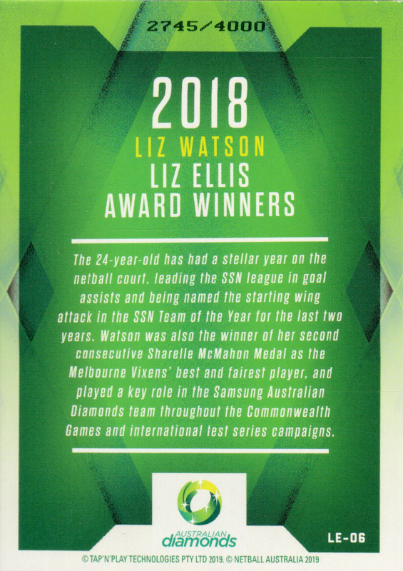 Liz Watson back