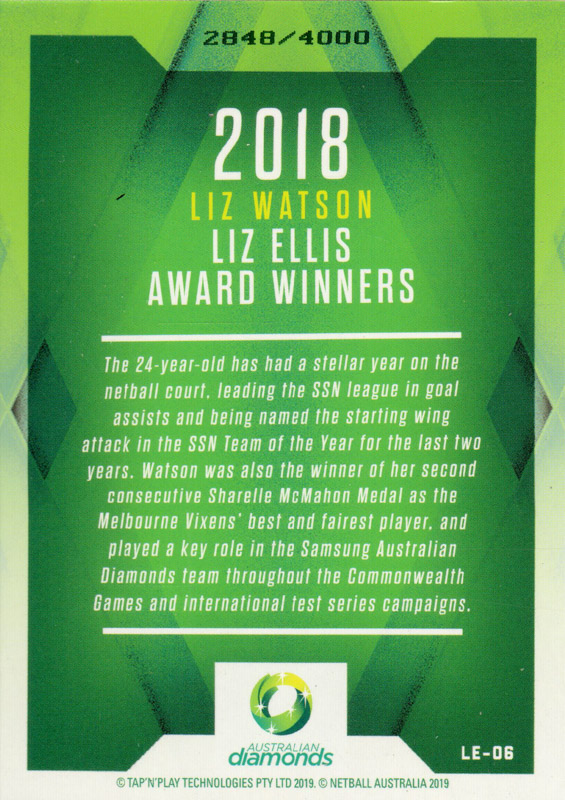 Liz Watson back