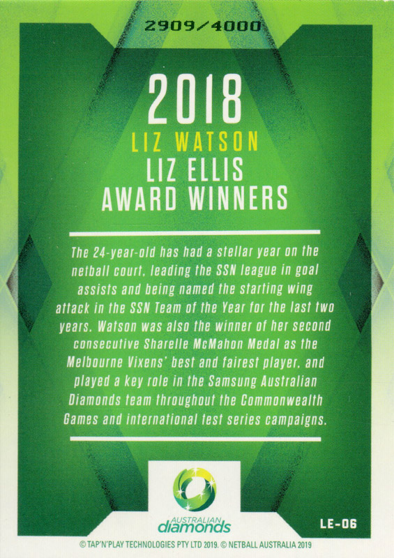 Liz Watson back
