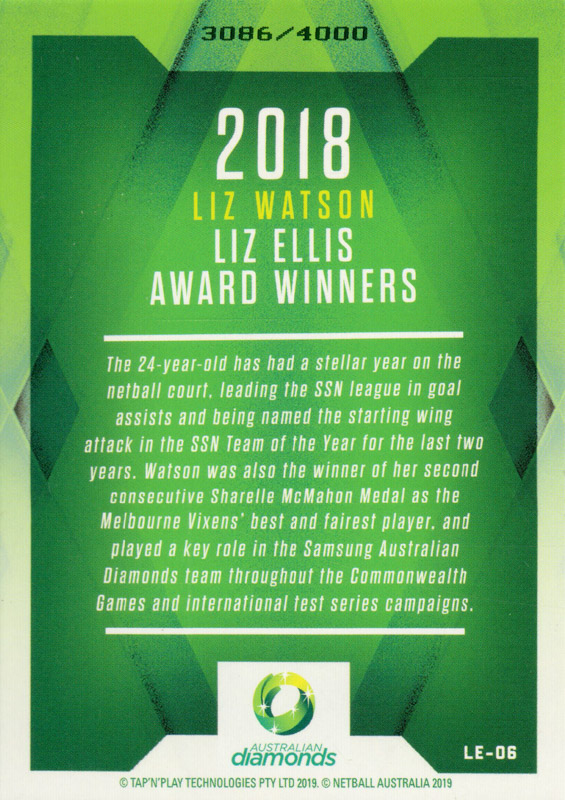 Liz Watson back