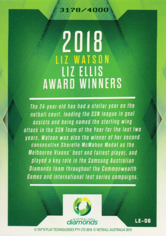 Liz Watson back