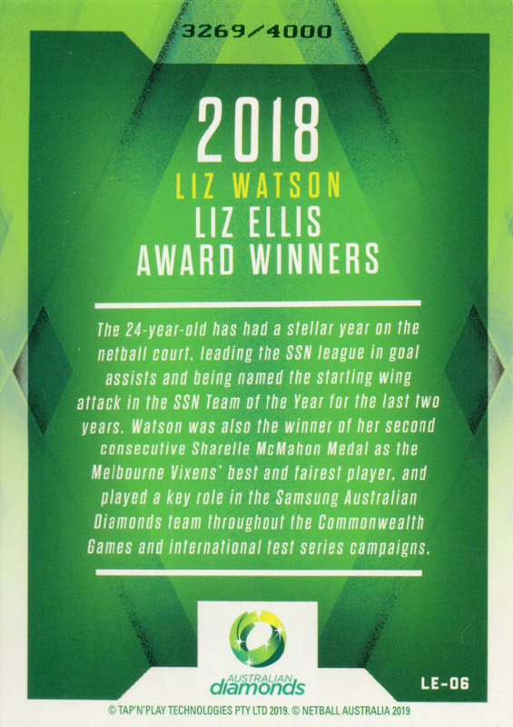 Liz Watson back