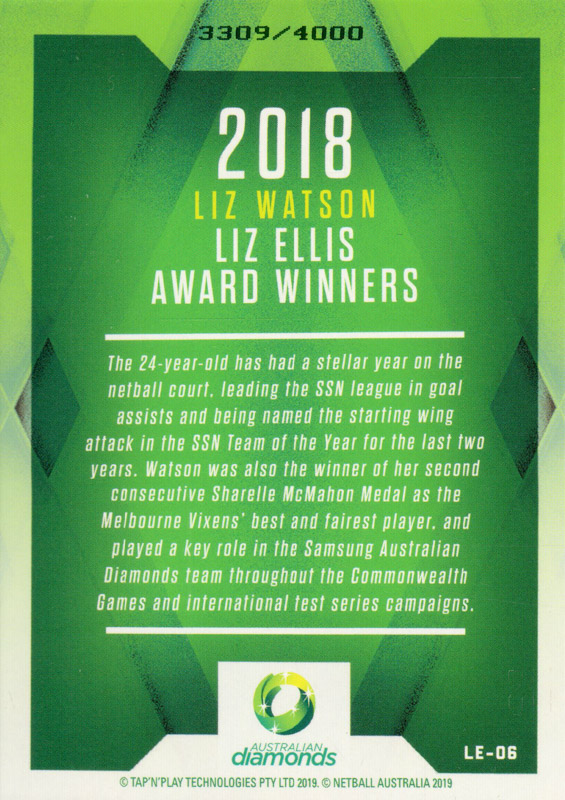 Liz Watson back