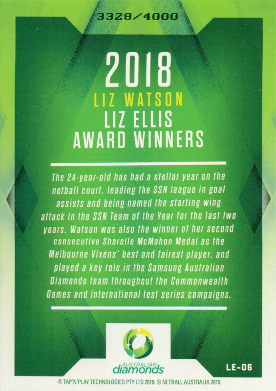 Liz Watson back