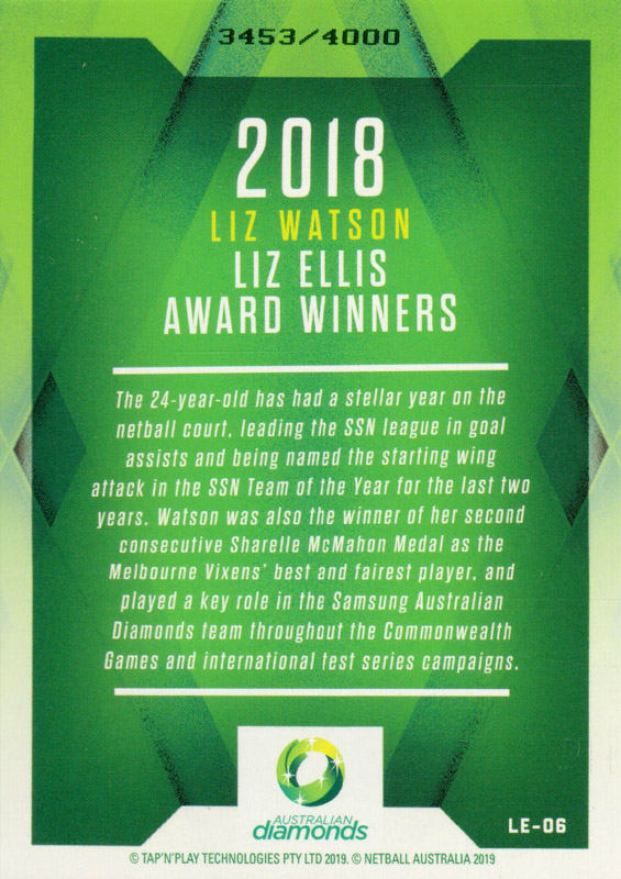Liz Watson back
