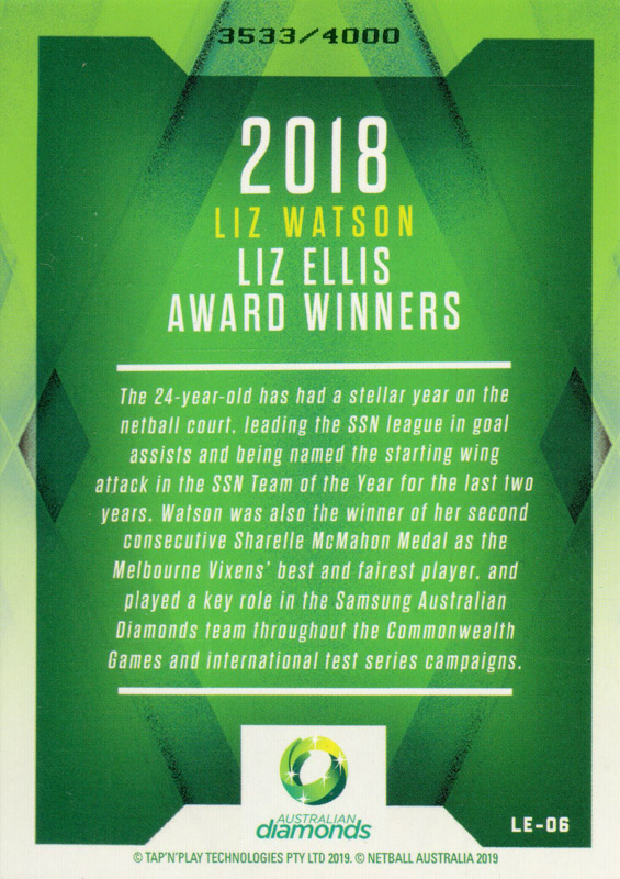 Liz Watson back