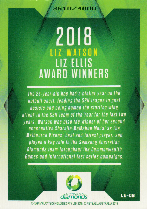 Liz Watson back