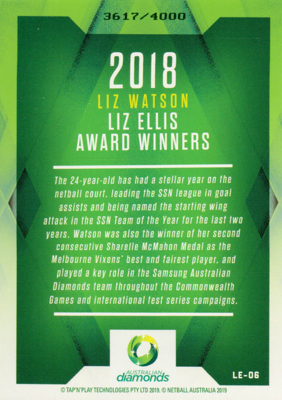 Liz Watson back