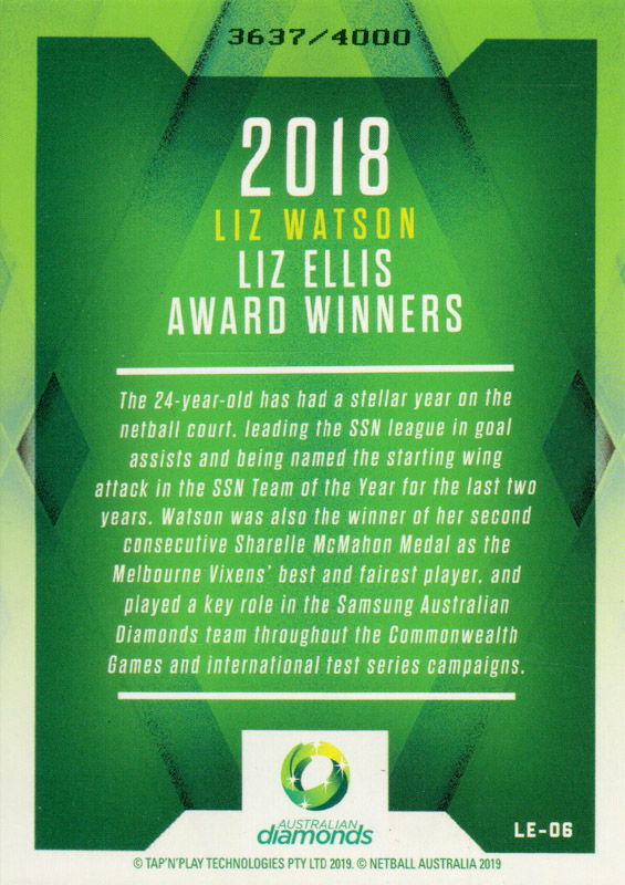 Liz Watson back