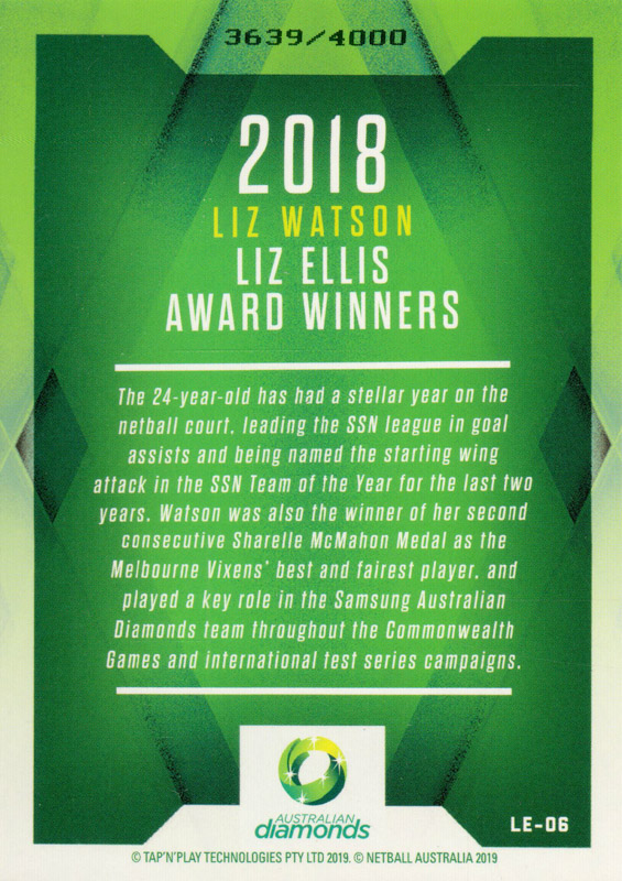 Liz Watson back