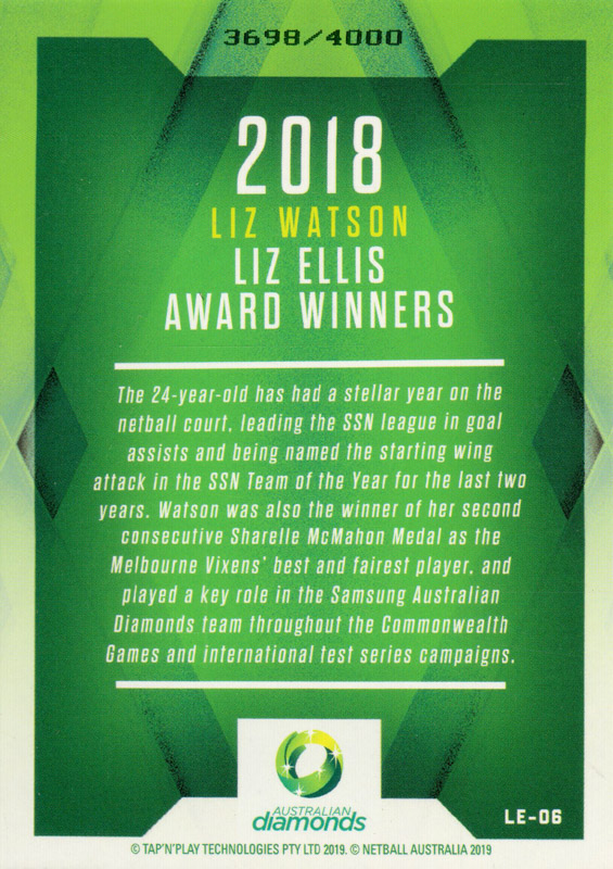 Liz Watson back