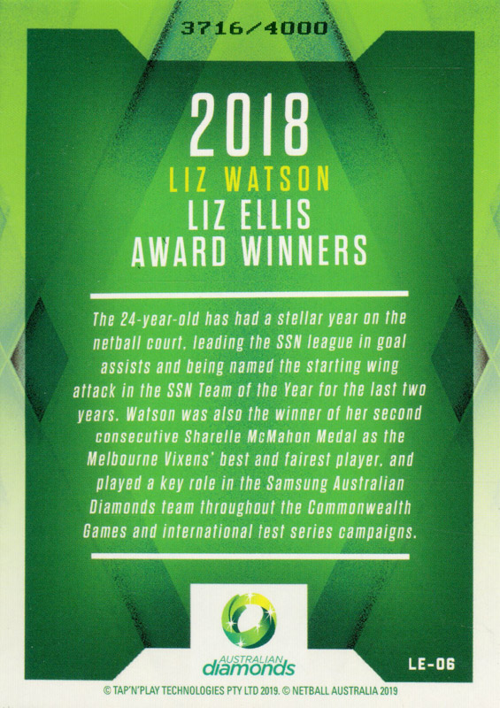 Liz Watson back