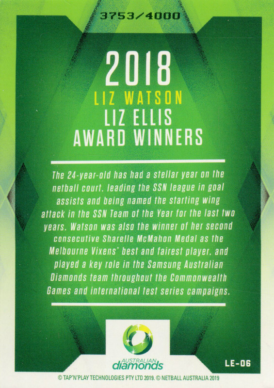 Liz Watson back