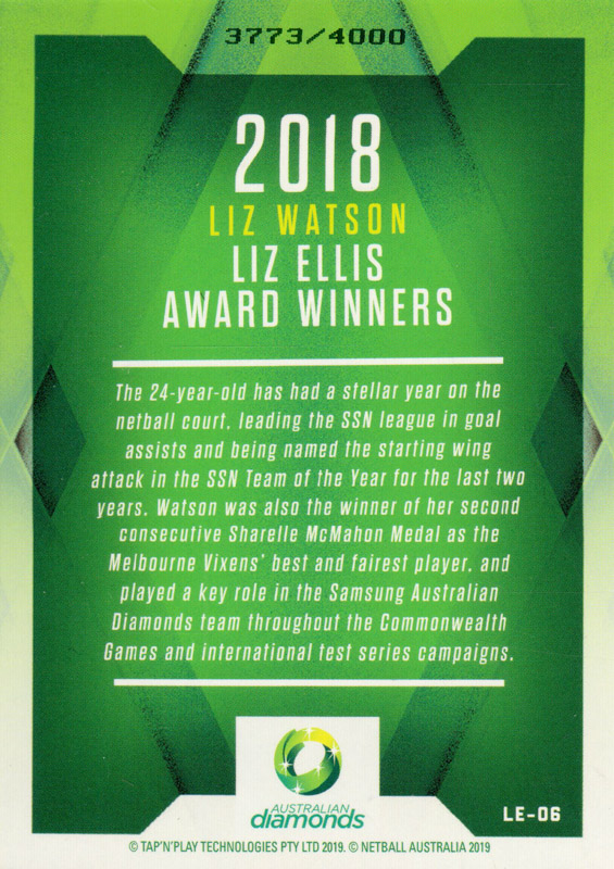 Liz Watson back