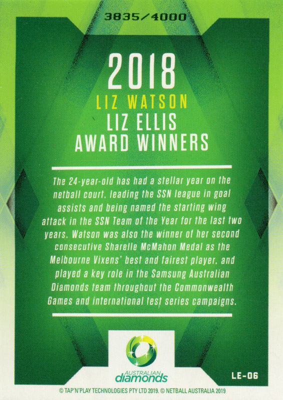 Liz Watson back
