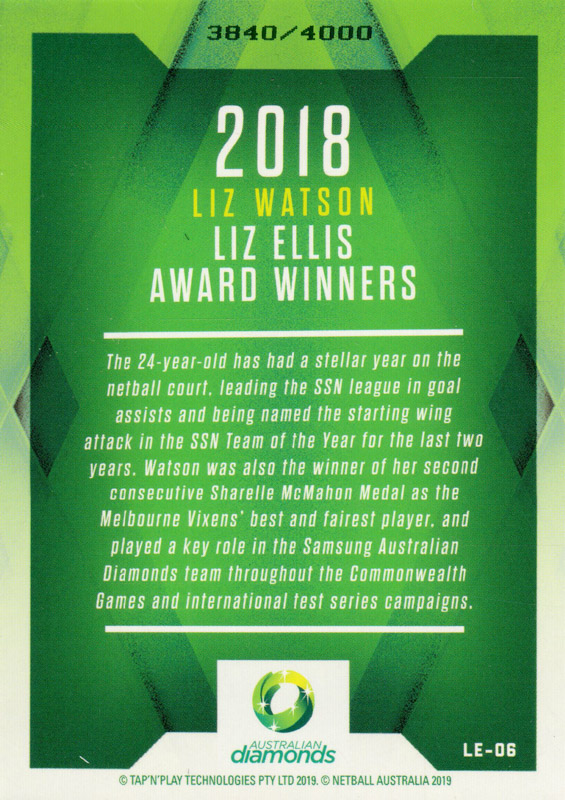 Liz Watson back