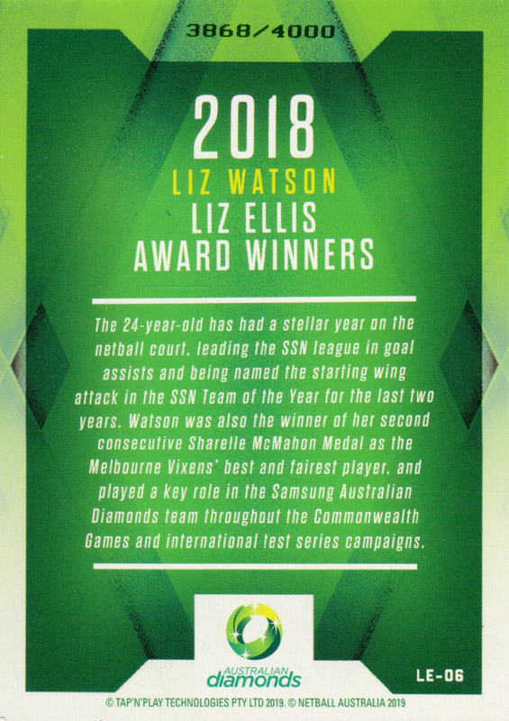 Liz Watson back